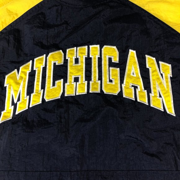 VTG 90s Apex One Michigan Wolverines Jacket Adult Extra Large Blue Full Zip Coat - Picture 9 of 12